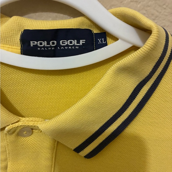 Ralph Lauren Yellow Polo with Navy Trim. - Picture 2 of 8